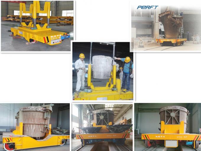 4 چرخ ماشین حمل و نقل قاچ پوش مورد استفاده در کارخانه فلزی سرب و روی فلزی سرامیکی