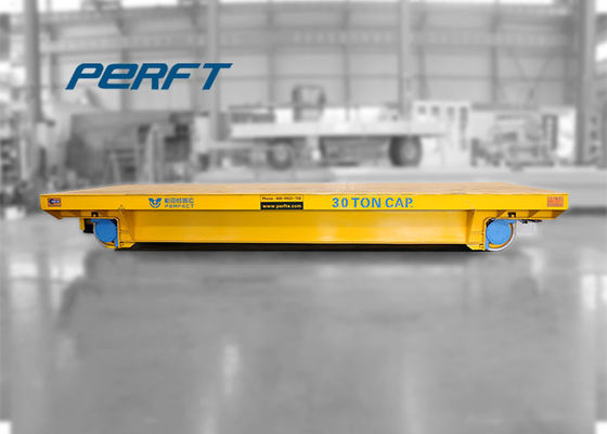 Customized Battery Power Rail Transfer Car , Material Transfer Flat Carriage
